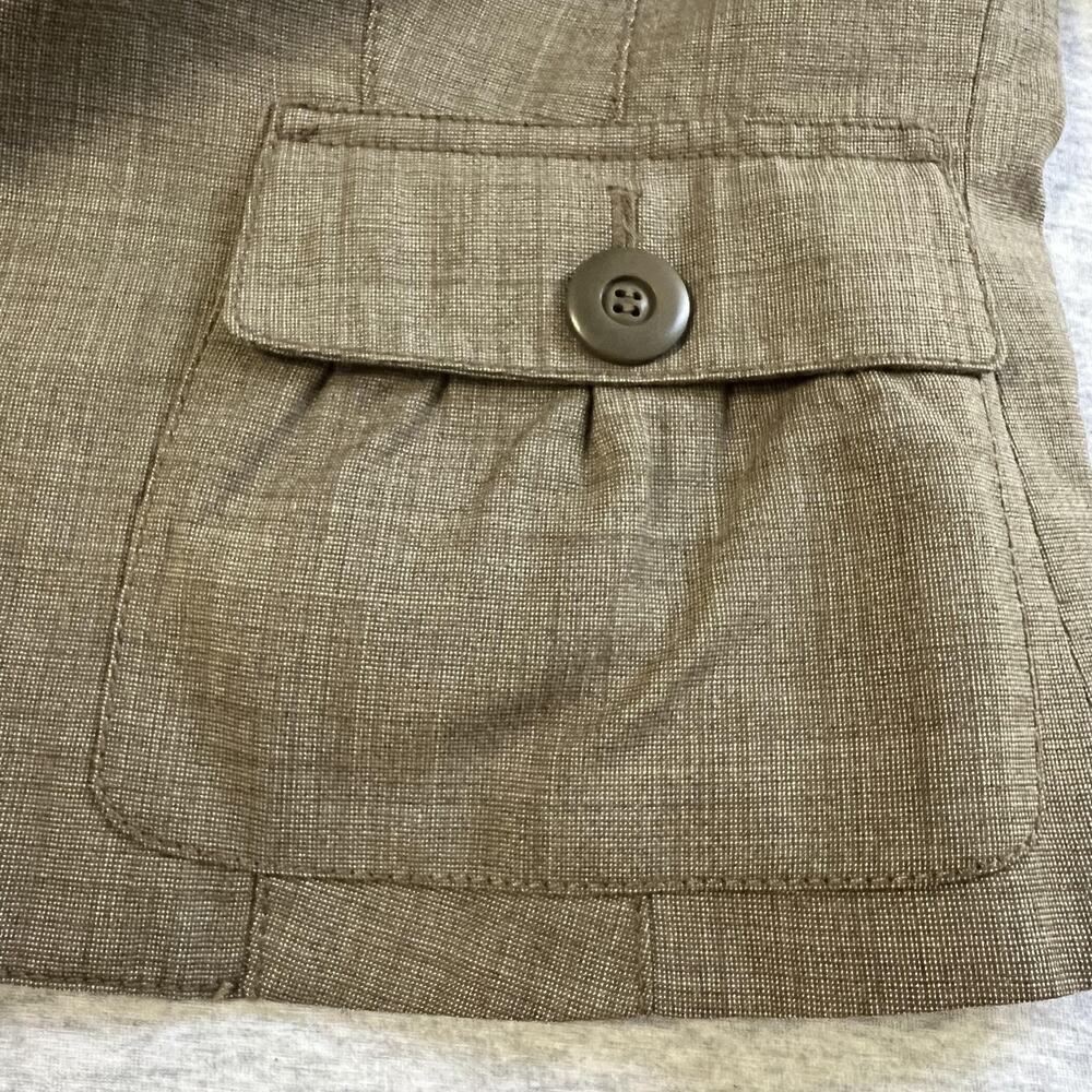 Worth Blazer Womens 8 Lightweight Brown Wool Blend Tailored Career Jacket - Picture 7 of 15
